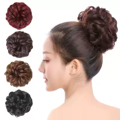 Half hair bag wig Female winding hair ring Wig bag tray hair bud head Curly hair bag fluffy curly hair big hair ring