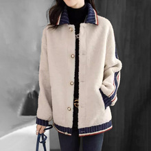 Mapping Hong Kong Light Luxury High end Pellet Fleece Small Fragrant Coat Women's Fashion Loose and Thick Warm Top