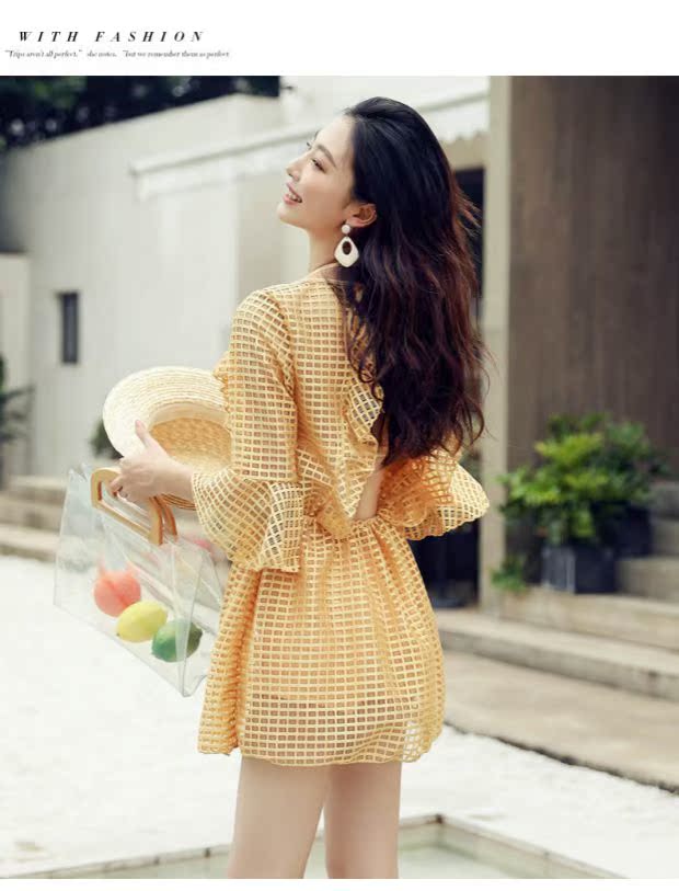 Đồ bơi mới của phụ nữ bikini ba mảnh bằng thép hỗ trợ khoét bụng gợi cảm đã mỏng đi mặc đồ bơi Hàn Quốc - Bikinis đồ tắm biển nữ cao cấp