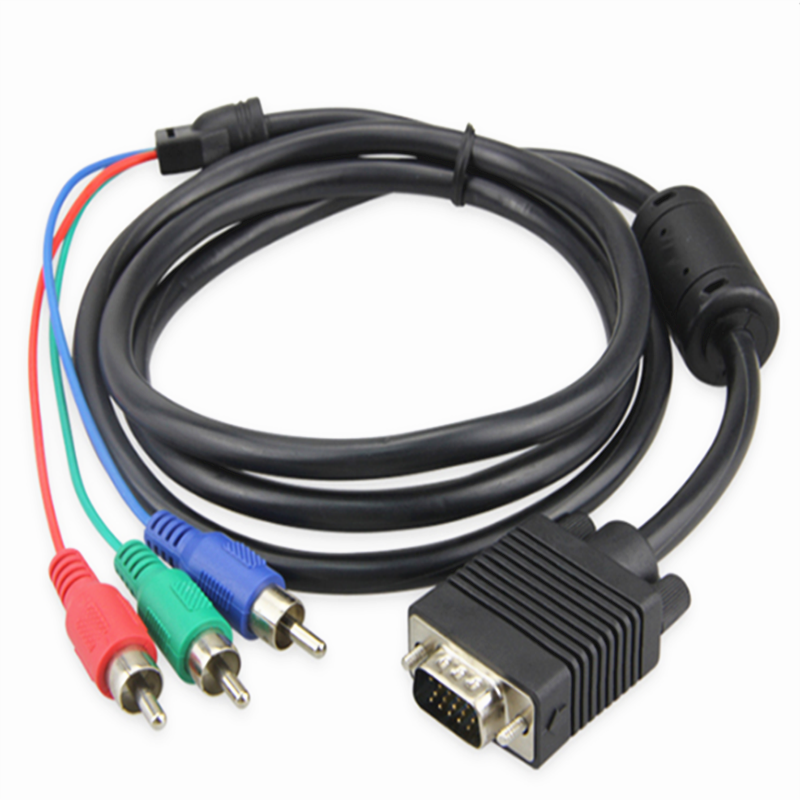 SZHY-LINK VGA color difference line VGA to 3RCA video cable VGA to AV color difference component line set-top box line
