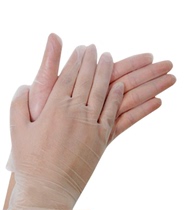  Powder-free glossy disposable PVC gloves Labor insurance gloves Dust-free room special electronic gloves