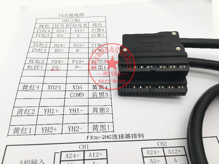 FX3U-2HC communication cable: FX3U-2HC-1M FX3U-2HC-2M FX3U-2HC-3M Custom length