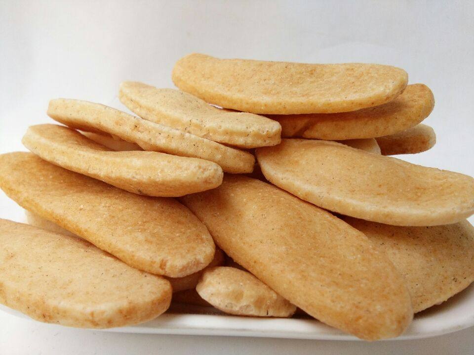Water mill rice cake Dry salt fried snacks Glutinous rice and rice specialty rice cake Fat fried sweet rice cake slices Ready-to-eat 500g