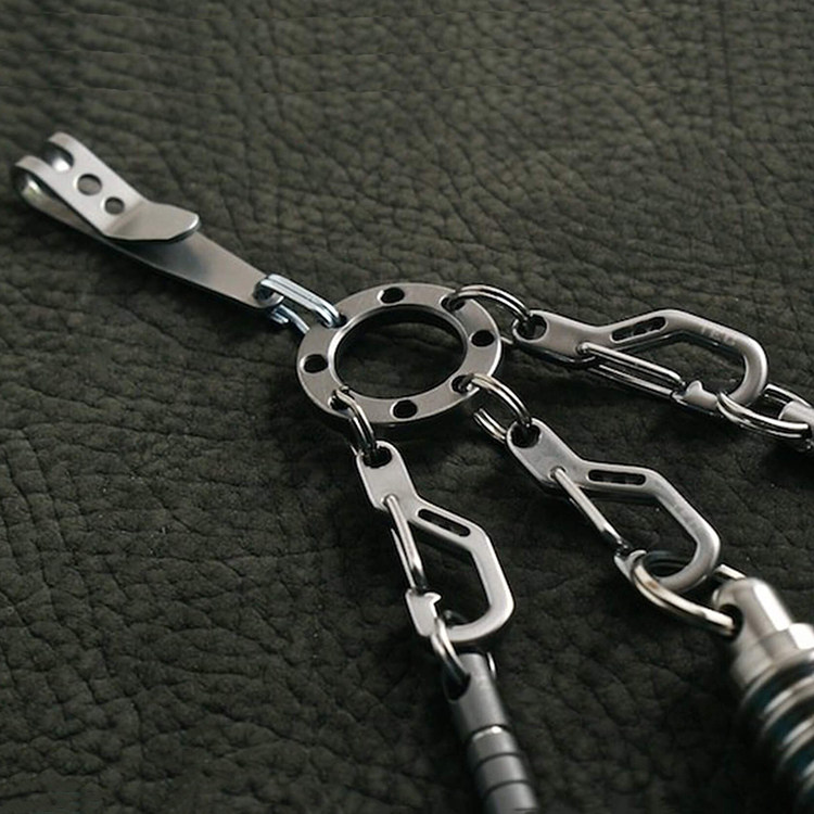 US imported TEC keychain system Hanging Fast hanging clip UFO python p-7 open ring