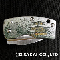 Japan imported G * sakai original UKIMON Damascus edc multi-function wallet knife Malaysia small fold