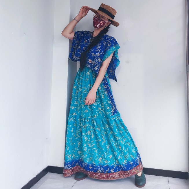 Indian Ethnic Style Old Embroider Gauze Suit Hand Embroidered Long Skirt Dancing Travel Photography Skirt Indian Ethnic Style Old Embroider Gauze Suit Hand Embroidered Long Skirt Dancing Travel Photography Skirt