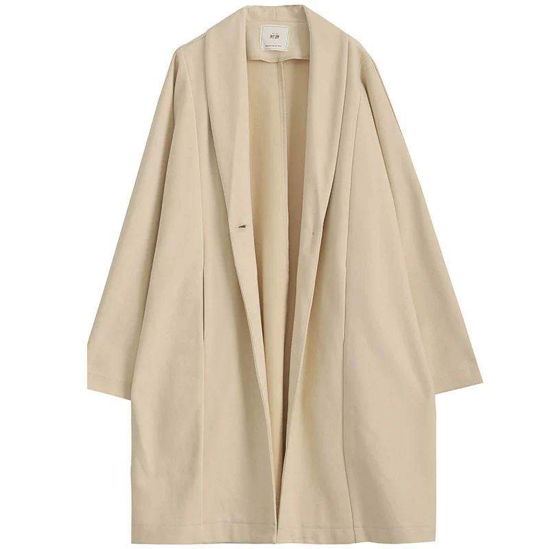 Demi-season woolen coat, jacket, trench coat, oversize, mid-length