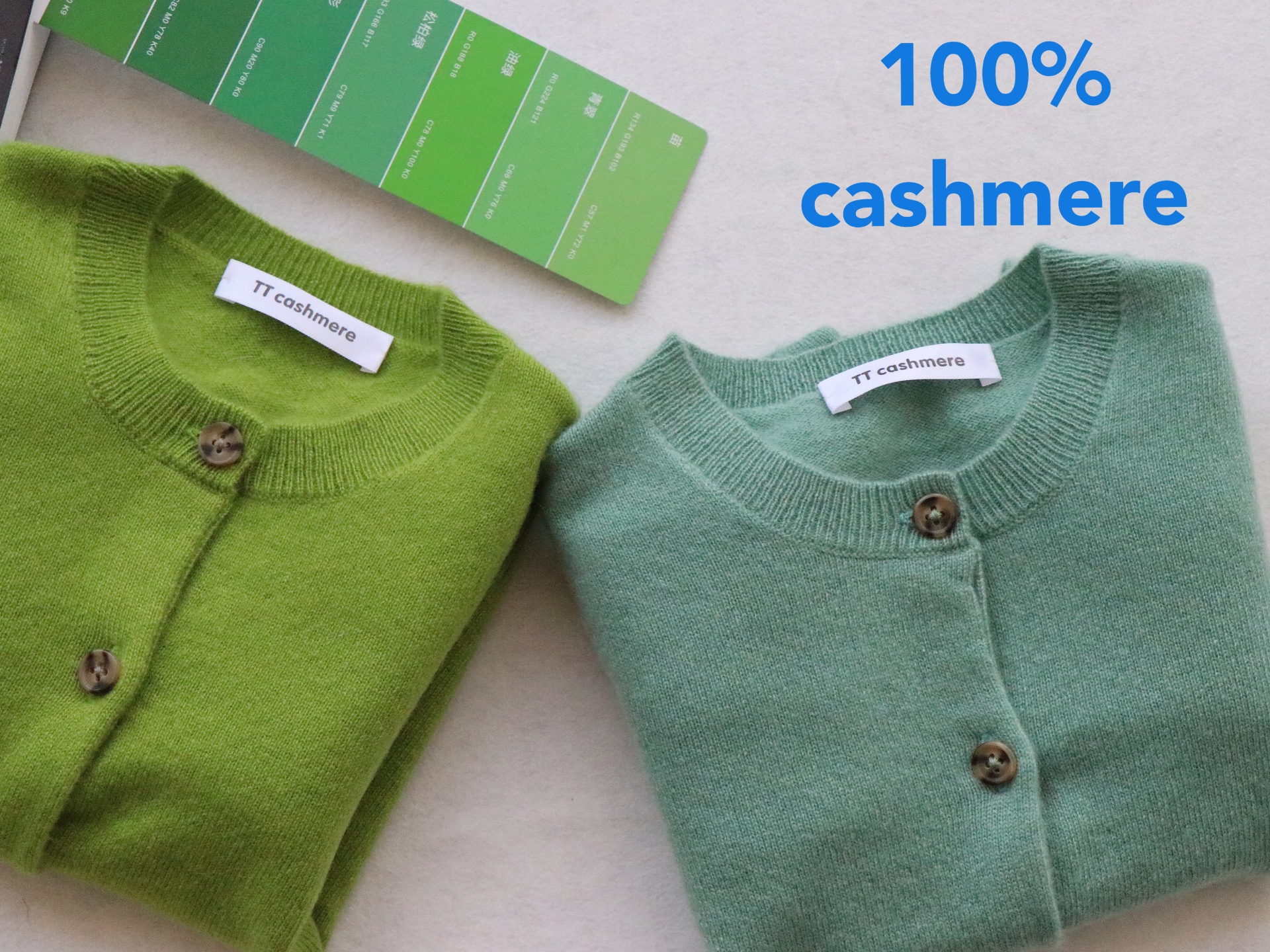 TTcashmere new 100 children cashmere color base green is the same for men and women