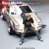 Racemedal1/64 Модель персонажа Творческий микро -резающий моделирующий автомобиль Бог, дядя Накай RWB Песочный стол