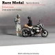 Latte + Motorcycle Women + шикарный подросток костюм Black запланирован на 3-30 дней