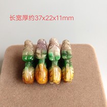 Jade old jade antique Qing dynasty lao fei cui lucky brave pendant 2 Antique three old jade pendant pendant