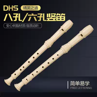 Engraved name DHS six holes eight holes high note C tune German style (G) children students beginner 8 Kon Kimei recorder