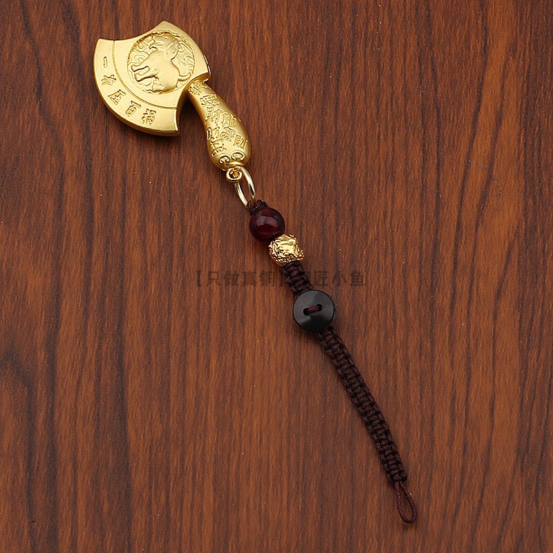 Twelve Zodiac Signs Bring Blessings from Generation to Generation, Axe of Wealth, Rotating Pendant, One Axe to Suppress All Misfortunes, Small Axe Keychain Pendant Decoration