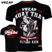 VSZAP Muay THAI fighting fighting T-shirt broadcast seeking MUAY THAI sports martial arts style MMA fitness short sleeve casual men