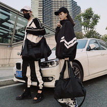  Short-distance travel bag male business trip handbag female large-capacity travel bag simple luggage bag waterproof fitness bag tide