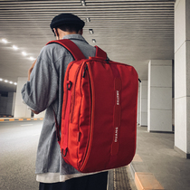 Double Shoulder Bag Backpack Male Fashion Tide Card Personality Oversize Men High School College Student School Bag Casual Travel Bag