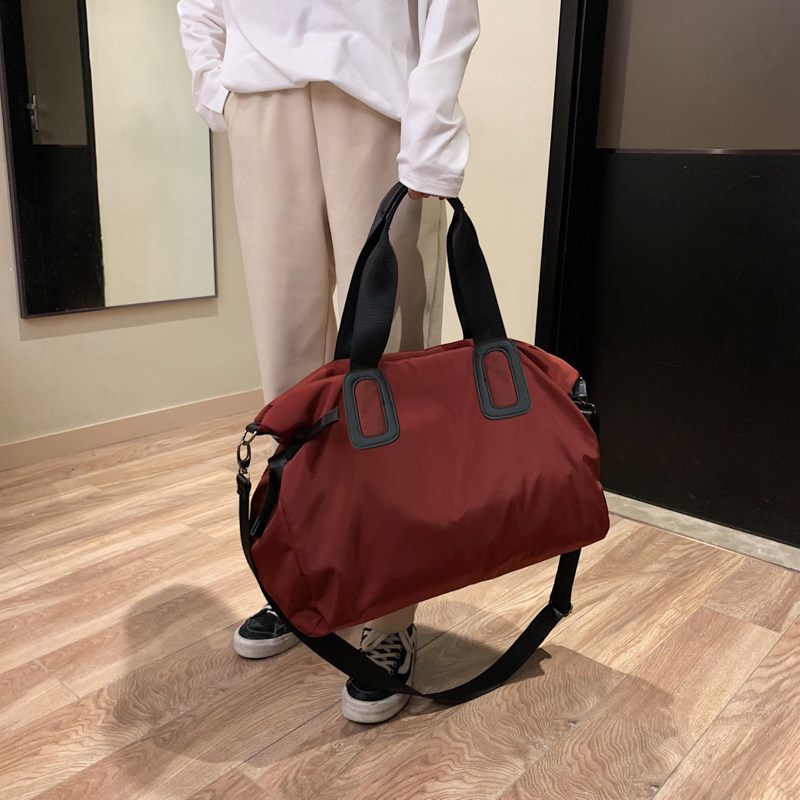 ins net red travel bag female male large capacity travel short trip boarding baggage bag hand sports fitness bag