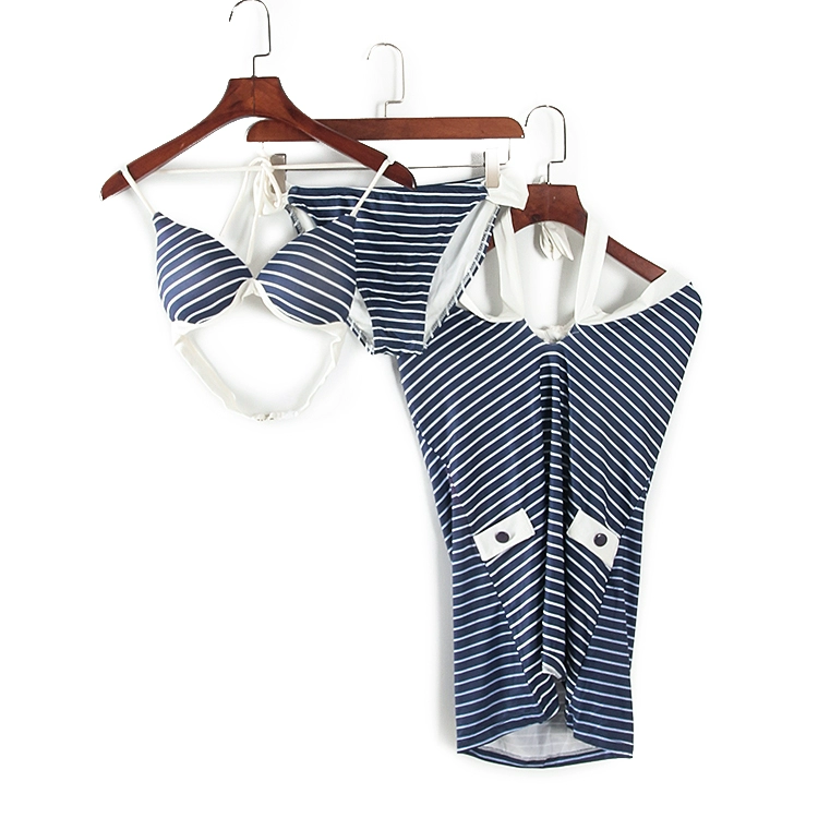 Giảm giá hàng loạt mùa hè hàng hiệu mới đích thực kỳ nghỉ bãi biển sexy sọc đồ bơi ba mảnh S3269 - Bộ đồ bơi hai mảnh