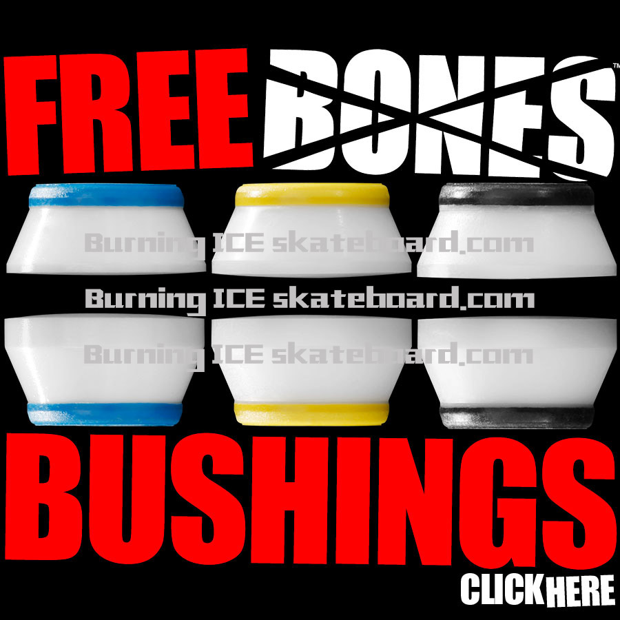Burning ice US imported bones double-warped street action four-wheel skateboard pu pad bushings soft and medium hard