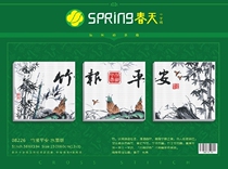 Spring cotton precision printing cross stitch 08226 bamboo newspaper peace-ink version