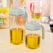 Plain large glass oil pot household oil bottle kitchen transparent leak-proof oil sauce bottle oil pot 550ML