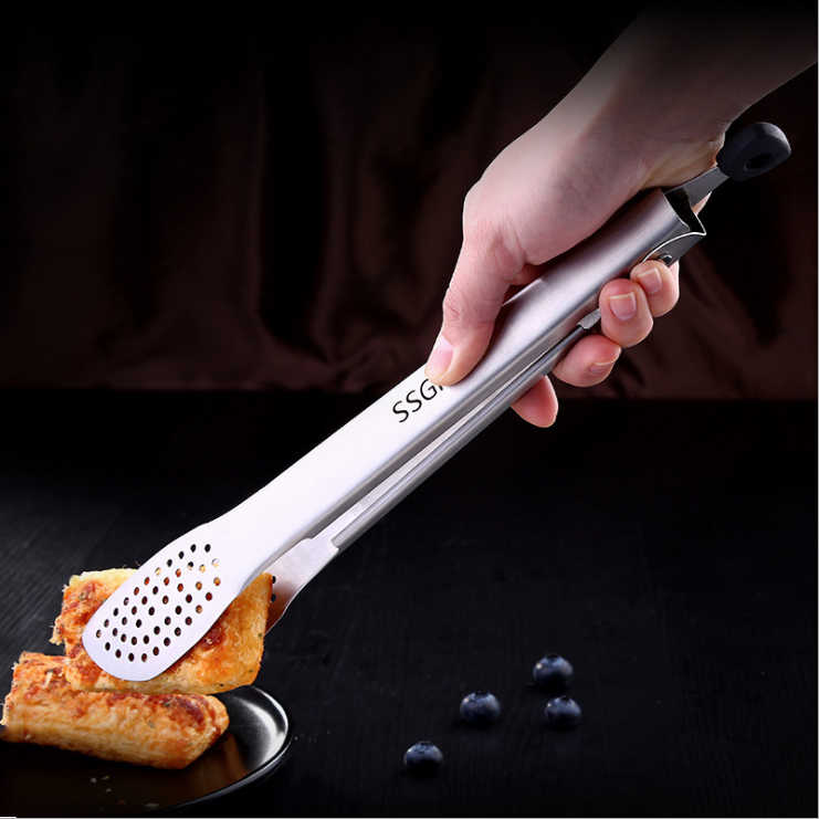 304 stainless steel stainless steel barbecue clamper bread steak steak anti - hot barbecue tool multi - functional adjustable