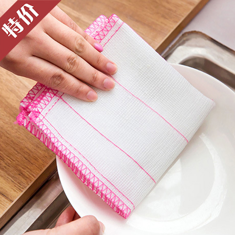 Fibre dishwashing cloth kitchen cleaning rag not stained with oil absorbent dishcloth scrub scrub kitchen table cooker hearth-Taobao