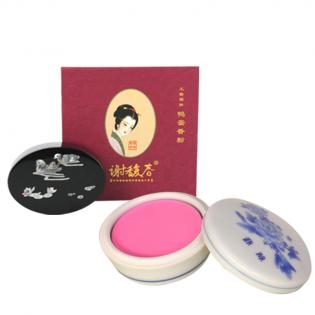 谢馥春旗舰店 组合装（工艺国妆鸭蛋香粉&青花瓷胭脂）配散粉盒