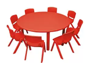 Kindergarten special table and chair round all plastic table children plastic table and chair learning rest table