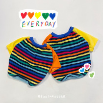 PIN 2021SS Striped Short Sleeve Fighting Pet Clothes Customization