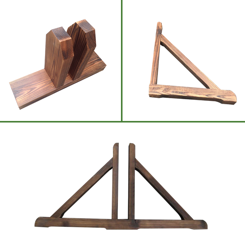 Wooden foot accessories carbonized anti-corrosion wood fence Flower frame Wood fence fence grid accessories mesh sole seat
