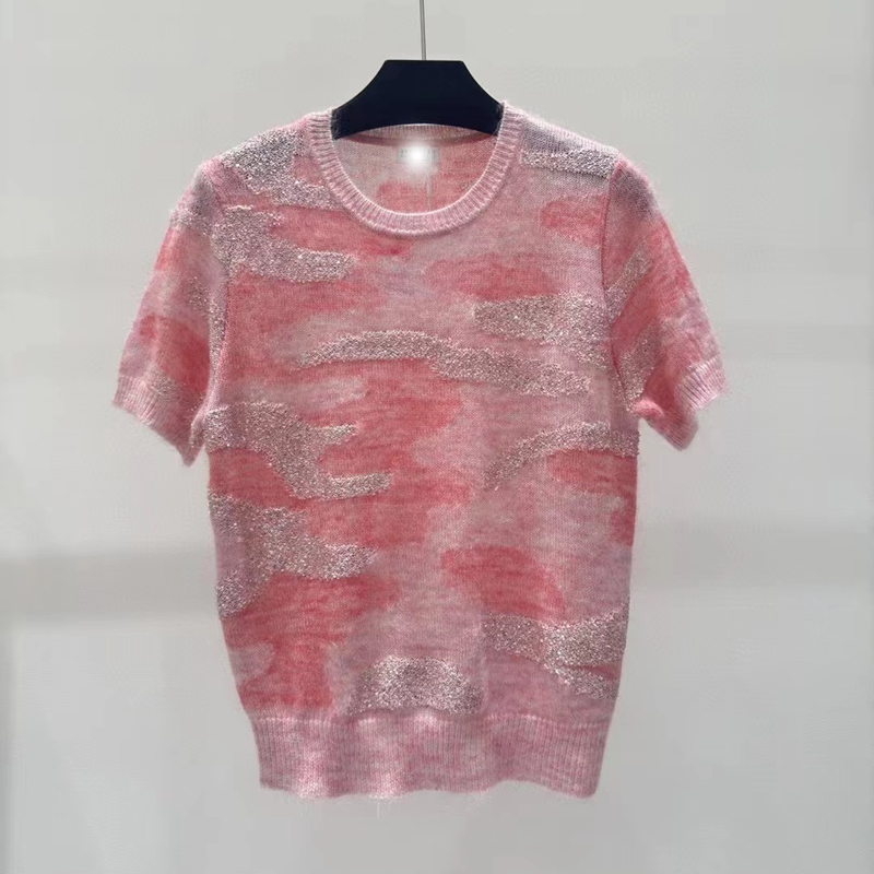 Foreign Trade Order Autumn/Winter 40% Wool 40% Mohair 20% Nylon Fashionable Round Neck Pullover Knit Sweater