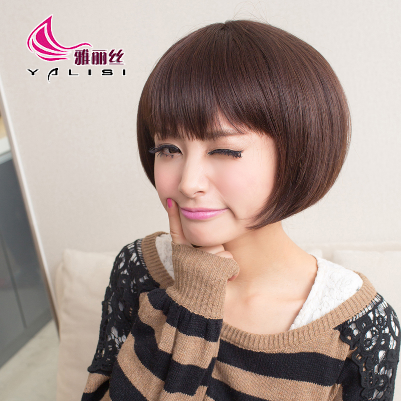 真发假发 短发 女假发 帅气 女 蓬松bobo梨花 短假发波波头jiafa