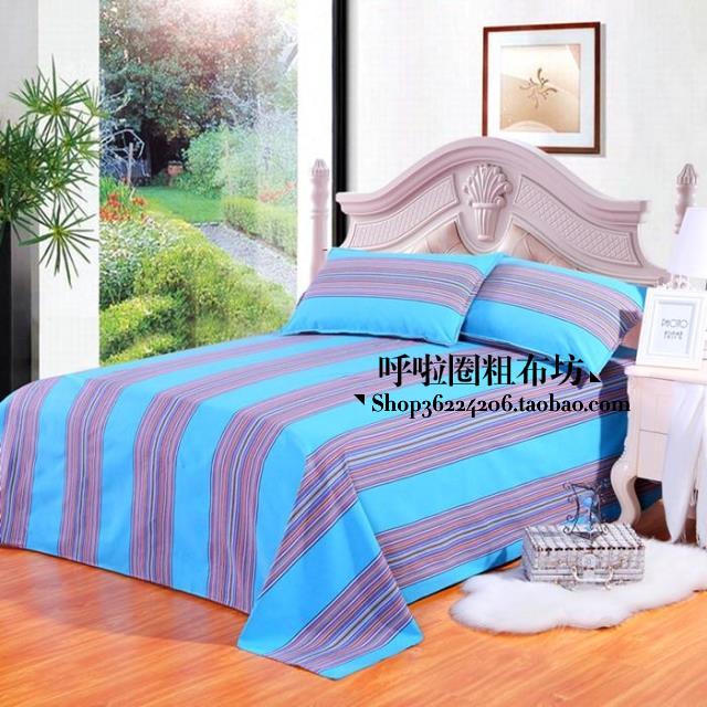 Cũ lanh thô ba mảnh khăn trải giường cotton sinh viên độc thân đôi mảnh duy nhất của tấm dày miễn phí vận chuyển 1.51.8 - Khăn trải giường ga giường