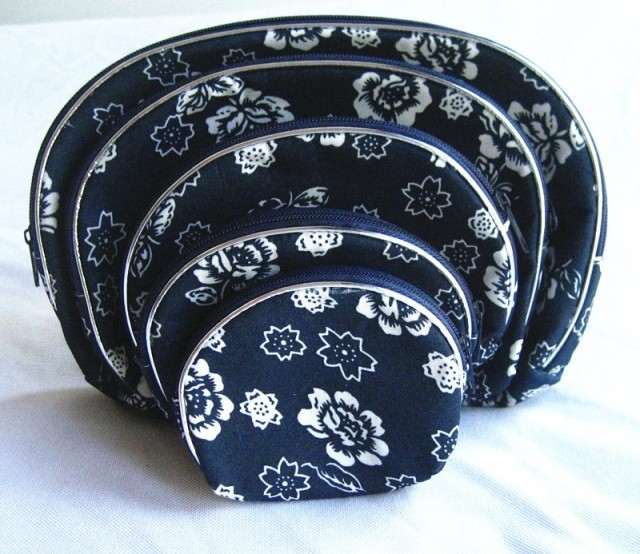 Uzhen Special Products Retro Blue Printed Butian Garden Wind Cover Bag Ethnic Wind Zero Wallet Coin Bag Cosmetic Bag