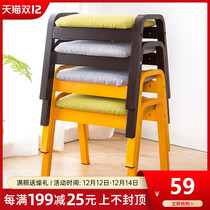 Stool home fashion creative small bench solid wood shoe stool bedroom dressing stool modern simple living room bench