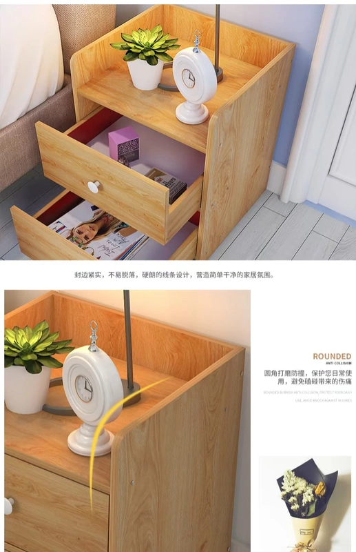 Giường tủ nội thất phòng ngủ hiện đại đơn giản tủ khóa tủ nhỏ nhỏ gọn sống nội các phòng góc tủ bảo quản - Buồng tủ gỗ 2 cánh