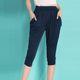 Summer thin large size loose tight waist casual cropped pants for women fat mm harem pants 7-point jodhpurs medium pants shorts