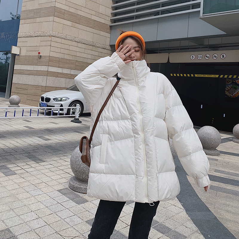 White down cotton women winter 2022 new Han edition medium - long thicker cotton clothing in loose bread suit