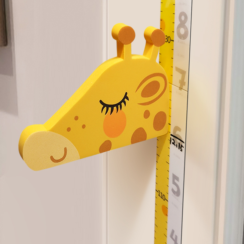 Children's height wall sticker 3d three-dimensional home baby room tailor-made height sticker Removable cartoon measuring instrument ruler artifact