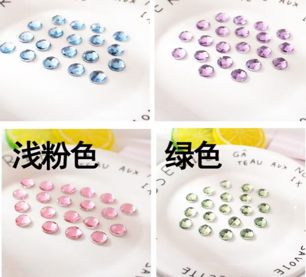DIY phụ kiện búp bê có thể trẻ em búp bê blythe vải phẳng đáy kim cương trang sức quần áo phụ kiện khoan tròn acrylic búp be lol