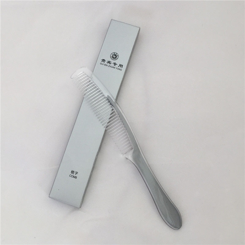 High - end hotel supplies disposable plastic box silver card comb manufacturers wholesale customization 200