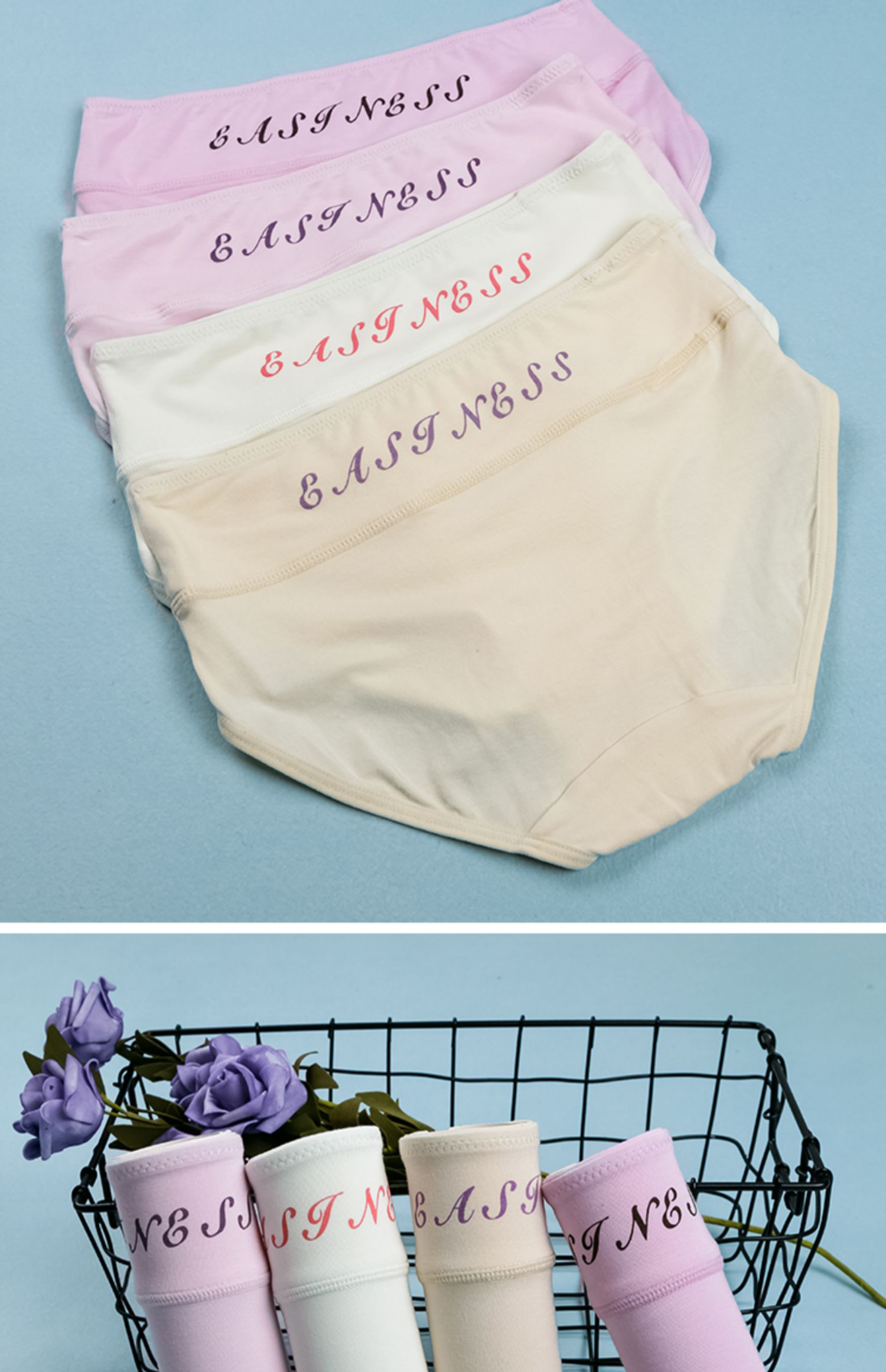 4 依依 舍 đồ lót nữ bằng sợi tre thoải mái boyshort quần lót thoáng khí gợi cảm cô gái 6086 - Tam giác quần lót nâng mông