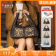Flower Princess 2024 New Leopard Print Shoulder Bag