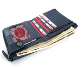 Японский импортный тонкий короткий кошелек с молнией, модный бумажник, из натуральной кожи