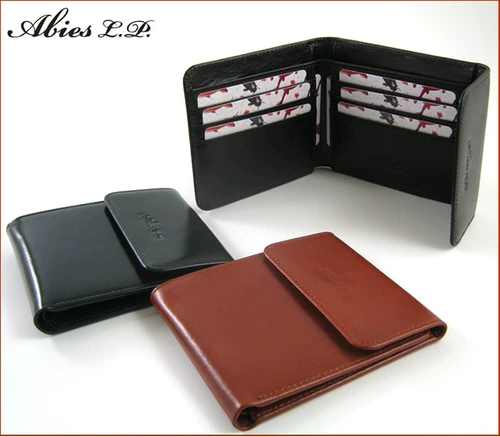 Сделано в Японии, натуральная гладкая мужская кожаная короткая клипса, простой, ультратонкий, яркий флип, жесткий кошелек с горизонтальным карманом брюк.