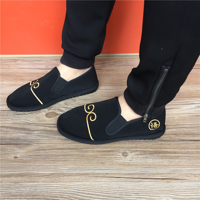 Xishan Hao Yijun handmade vải giày nam tinh thần guy màu xã hội ma mặt giày thủy triều giúp đỡ thấp thêu vài mô hình giày thể thao nam adidas