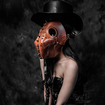 Swallowtail butterfly punk mask rivet handmade net red acne singer stage performance mask