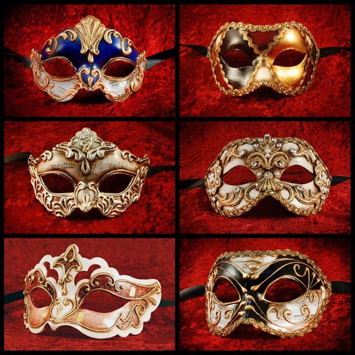 Venetian mask handmade mask Men's mask main Podcast Halloween mask masked song King sings the mask