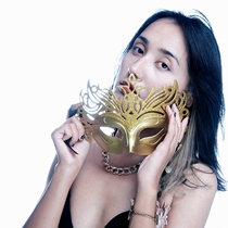 Dovetail Butterfly Lady Prom Crackling Blue Gold Yellow Powder Hard Lang Mask Styling Stage Mesh Red Shake Sound 91 Halloween